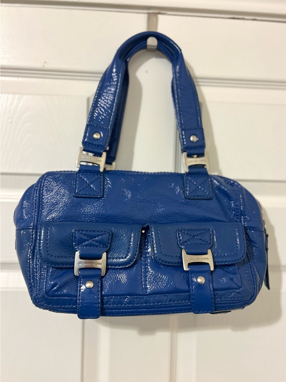 Michael Kors patent leather blue bag y2k